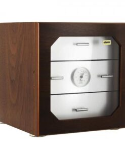 Adorini Chianti Deluxe Walnut Aluminium Cigar Humidor - 100 Cigar Capacity