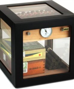 Adorini Cube Deluxe Black Cigar Humidor - 100 Cigar Capacity