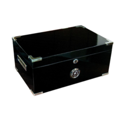 Prestige Dakota Deep Black Humidor – 120 Cigar Capacity