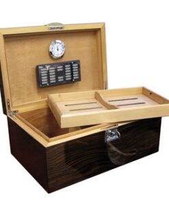 Prestige Princeton Ebony Humidor – 130 Cigar Capacity