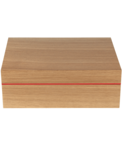 Zino Z80 Humidor - Natural Oak and Red - 80 Cigar Capacity